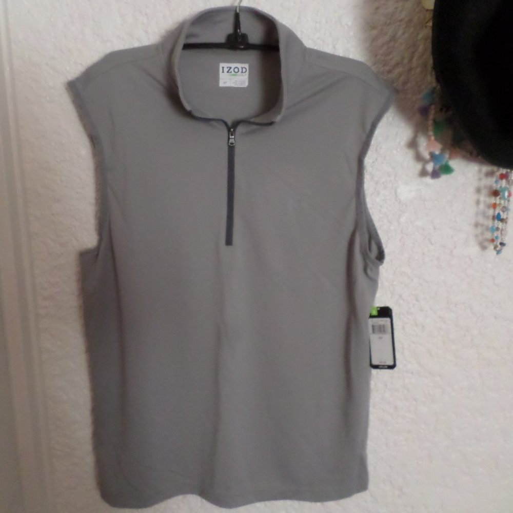 Izod Golf Men's Gray 1/4 Zip Vest NWT S
